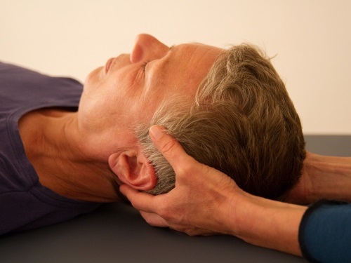Osteopathie in Kiel: Behandlung von Erwachsenen Osteopathische Behandlung eines Erwachsenen von Osteopathin Wiebke Nicolaisen in Kiel - Ansicht des Kopfes